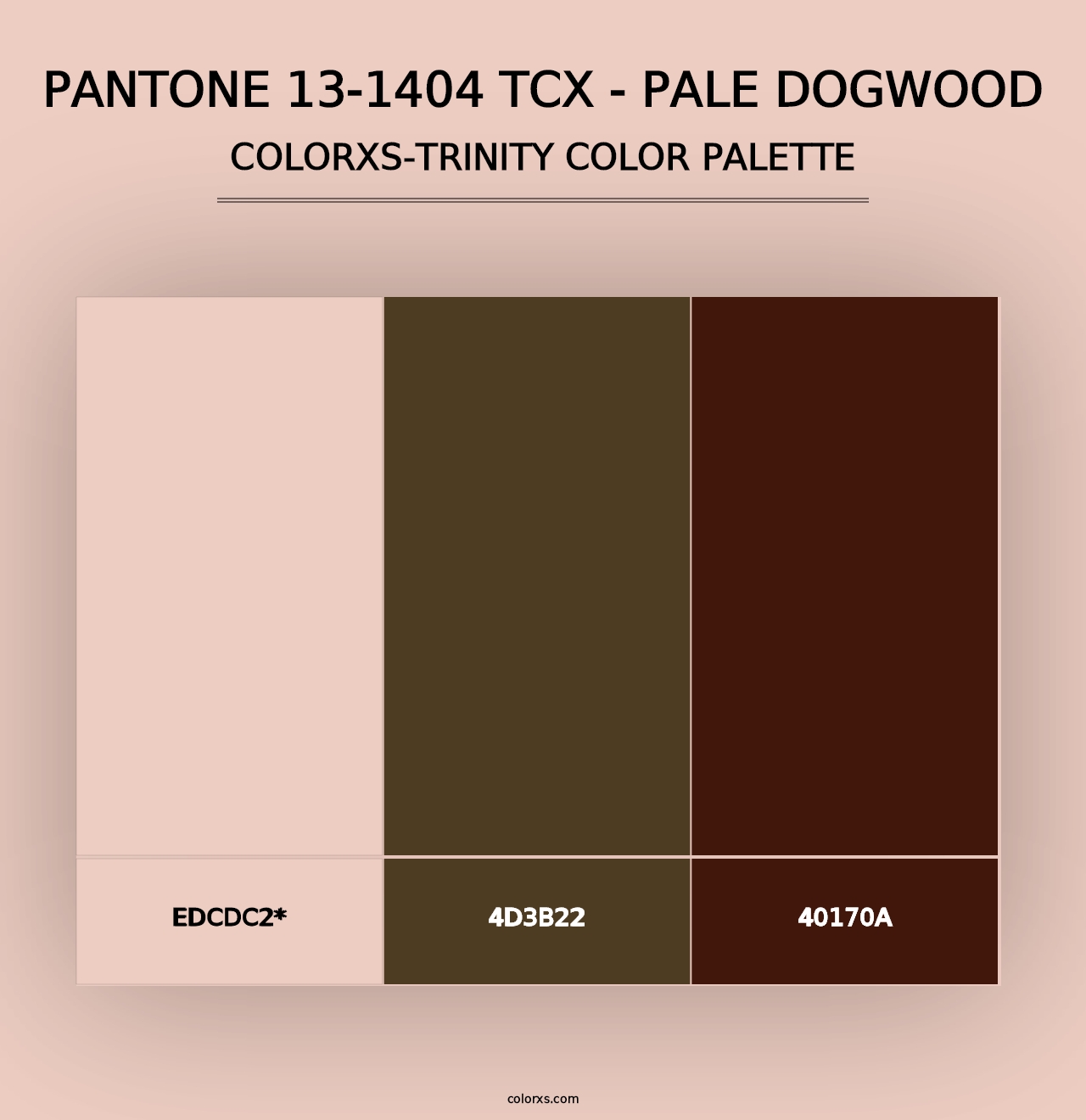 PANTONE 13-1404 TCX - Pale Dogwood - Colorxs Trinity Palette