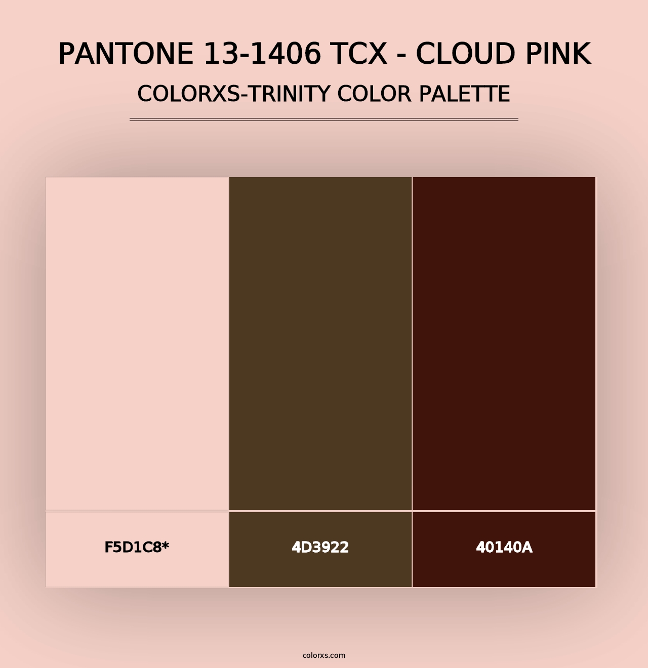 PANTONE 13-1406 TCX - Cloud Pink - Colorxs Trinity Palette