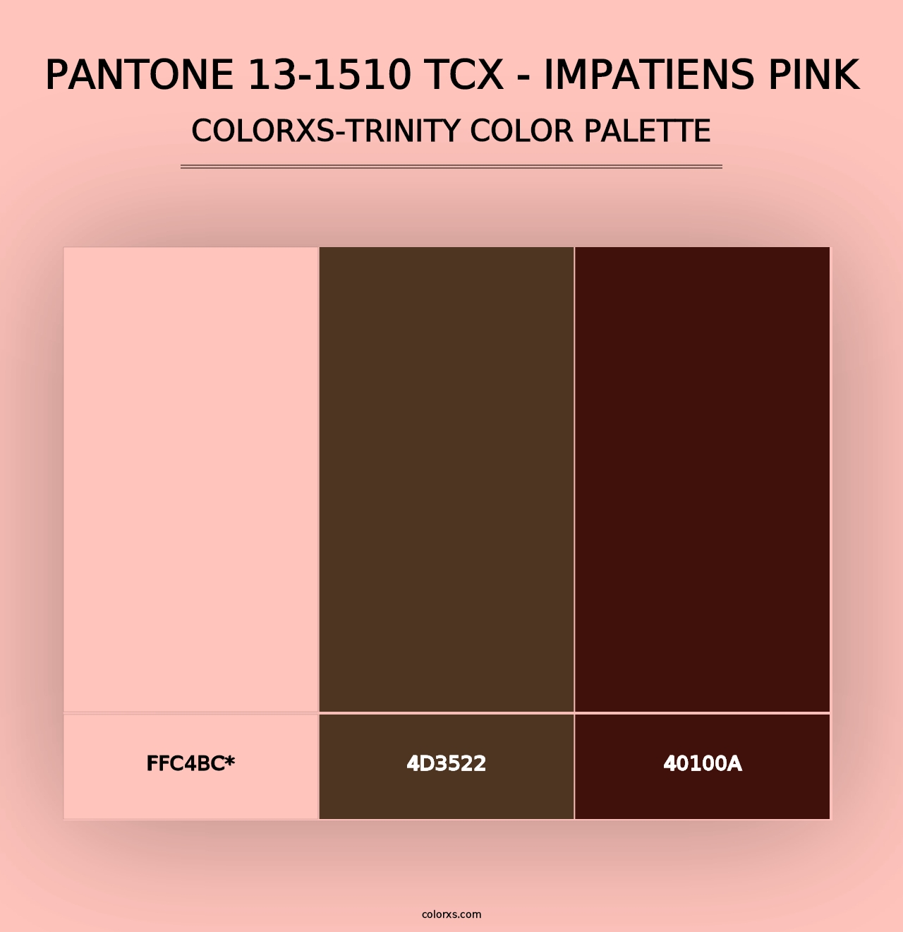 PANTONE 13-1510 TCX - Impatiens Pink - Colorxs Trinity Palette