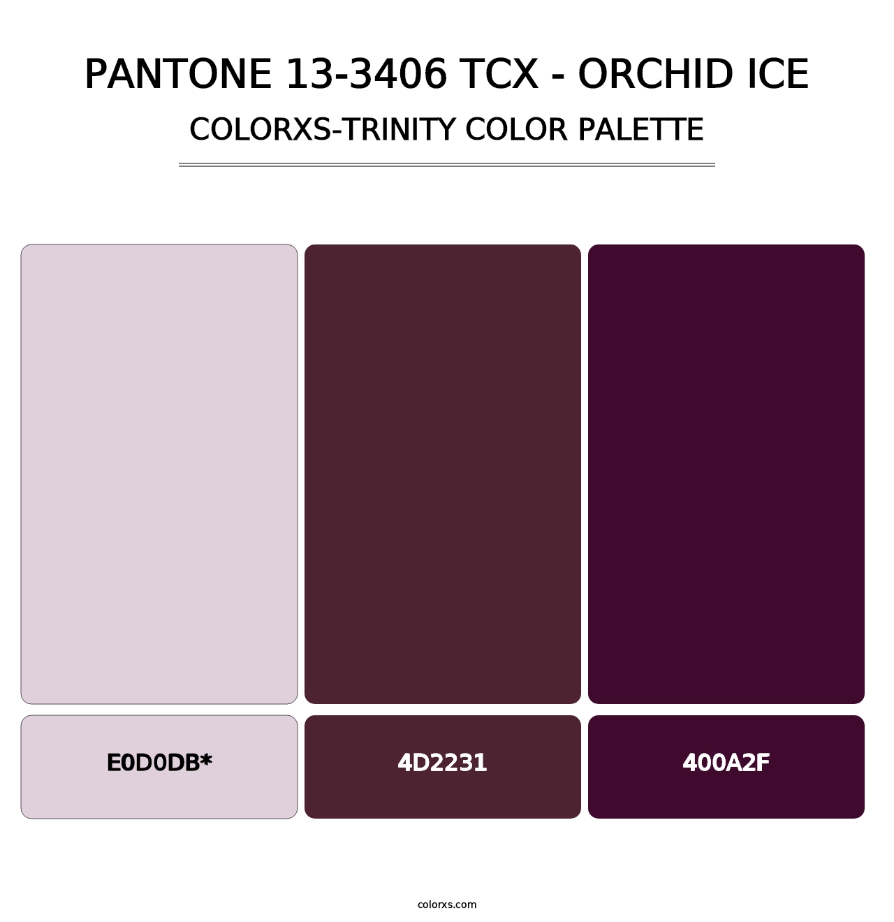 PANTONE 13-3406 TCX - Orchid Ice - Colorxs Trinity Palette