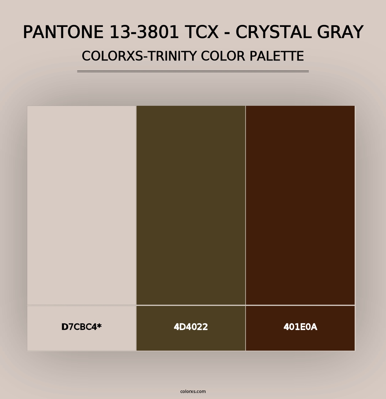 PANTONE 13-3801 TCX - Crystal Gray - Colorxs Trinity Palette