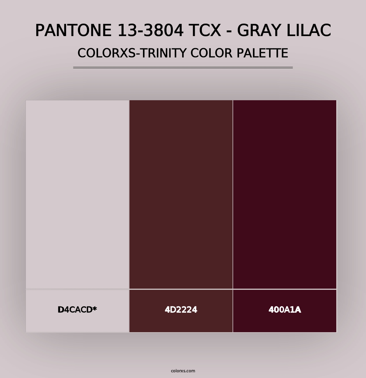 PANTONE 13-3804 TCX - Gray Lilac - Colorxs Trinity Palette