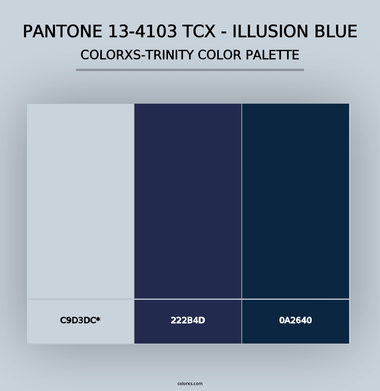 PANTONE 13-4103 TCX - Illusion Blue - Colorxs Trinity Palette