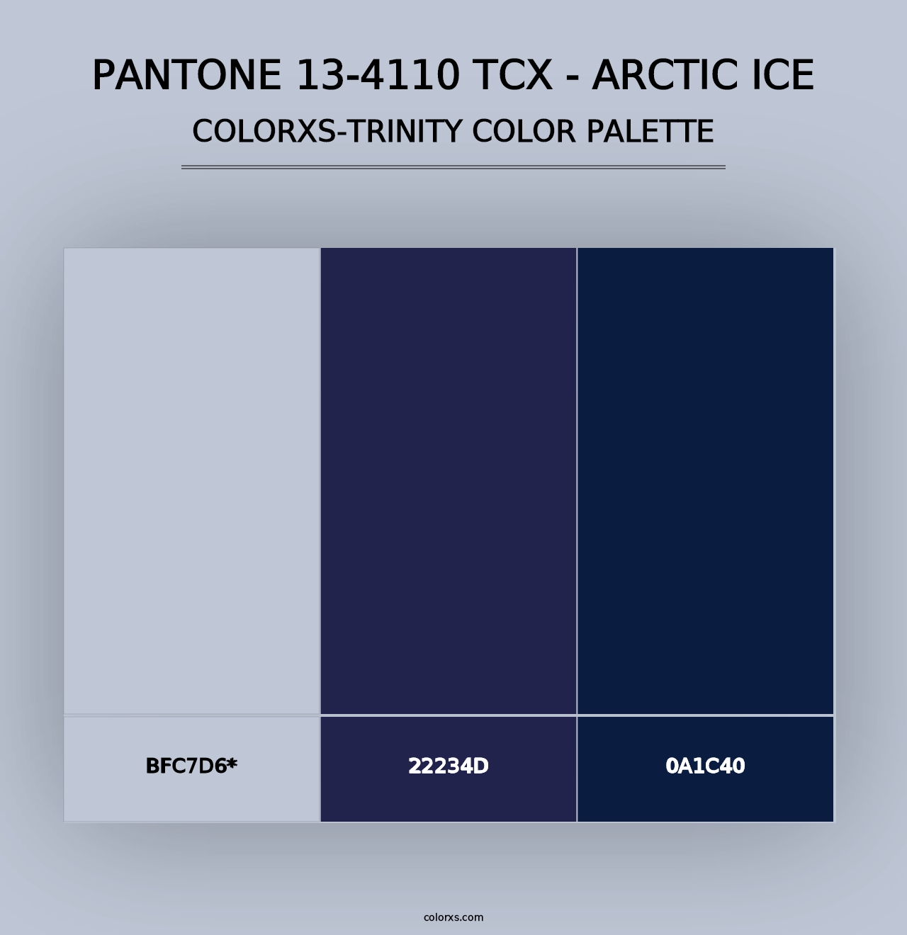 PANTONE 13-4110 TCX - Arctic Ice - Colorxs Trinity Palette