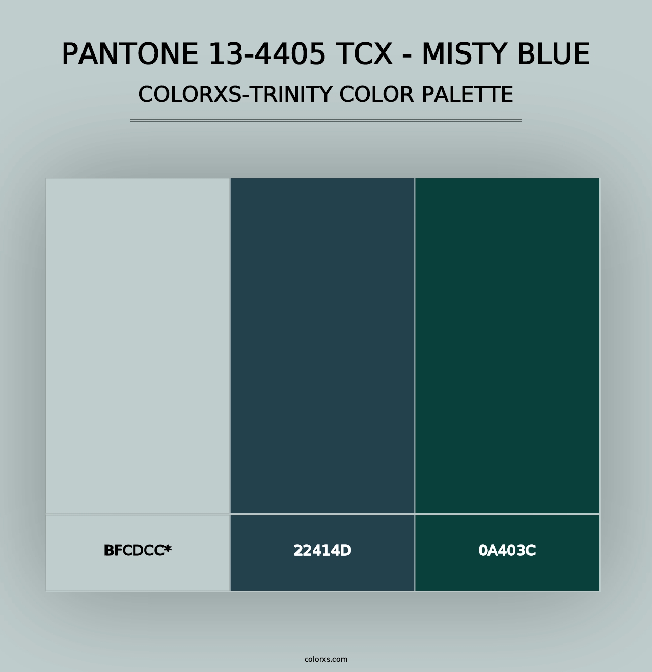 PANTONE 13-4405 TCX - Misty Blue - Colorxs Trinity Palette