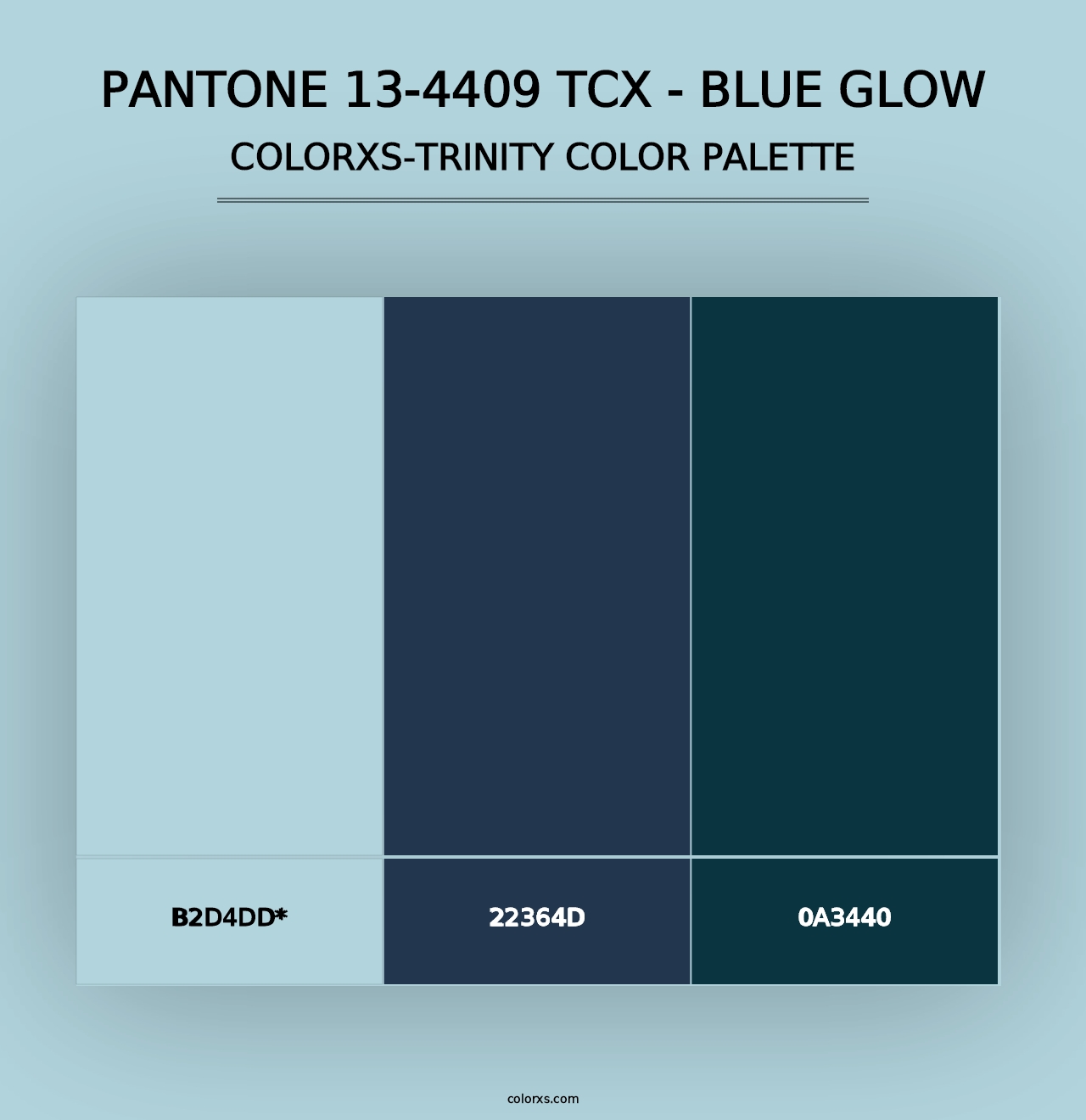 PANTONE 13-4409 TCX - Blue Glow - Colorxs Trinity Palette