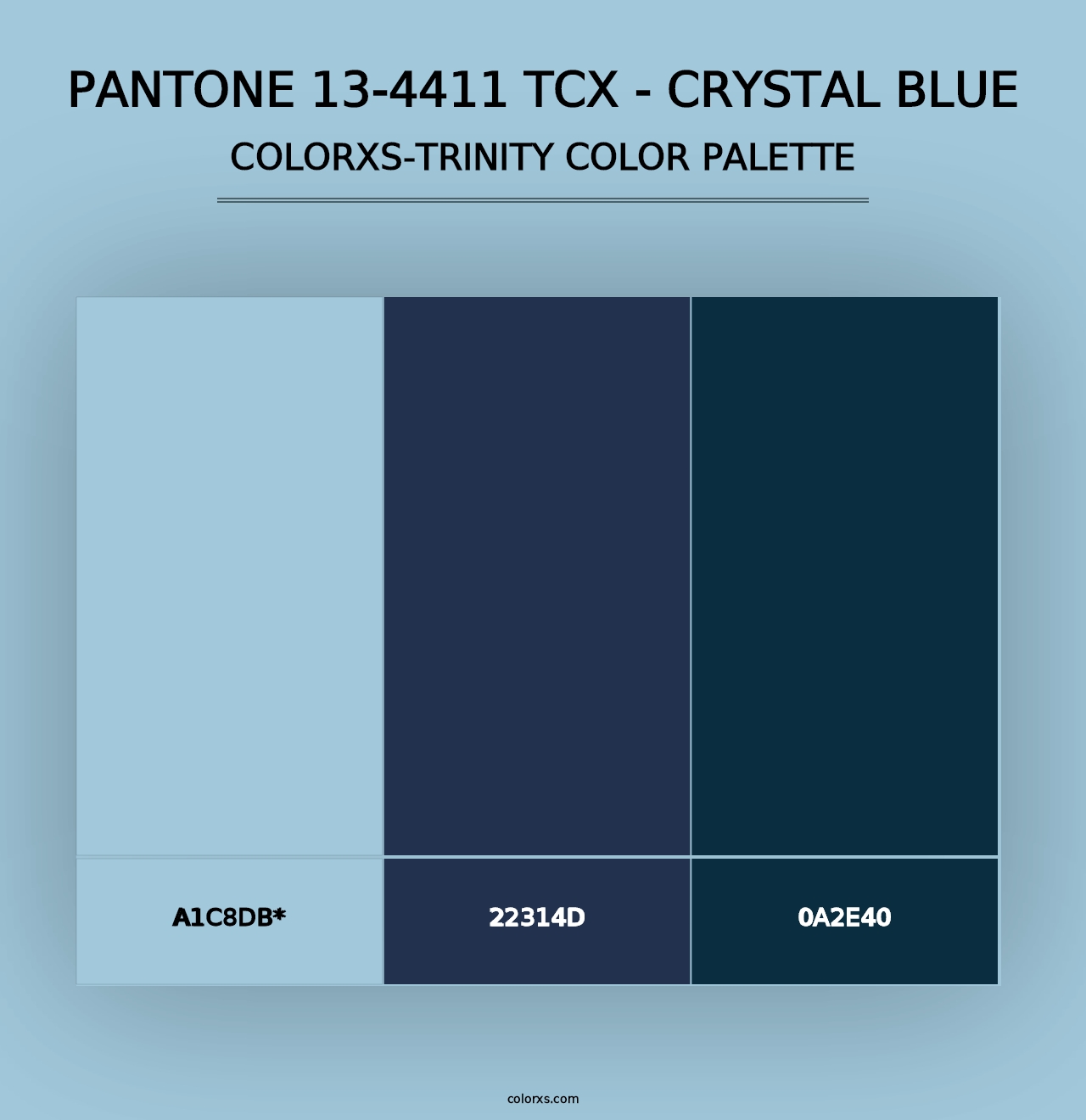 PANTONE 13-4411 TCX - Crystal Blue - Colorxs Trinity Palette