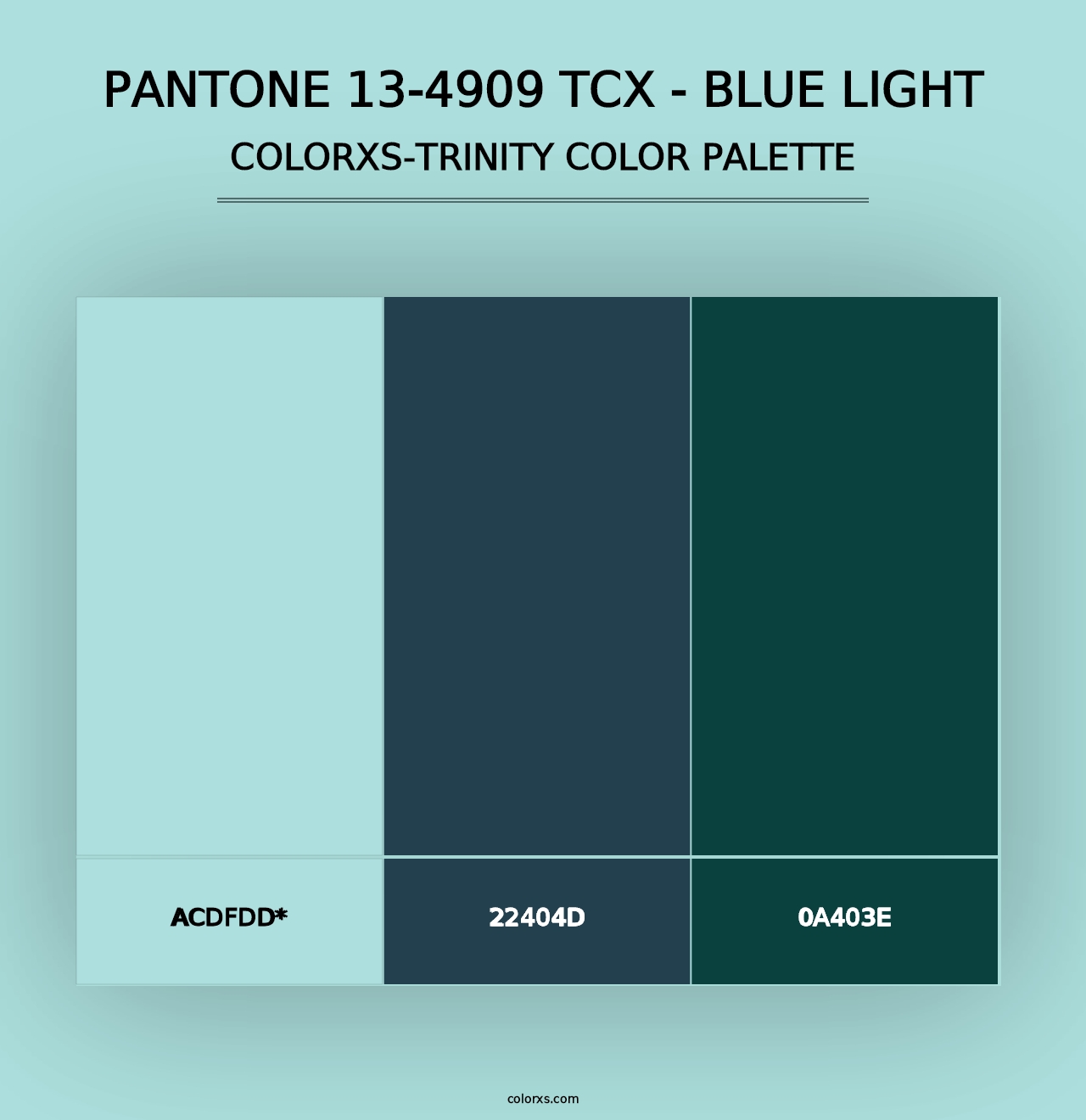 PANTONE 13-4909 TCX - Blue Light - Colorxs Trinity Palette