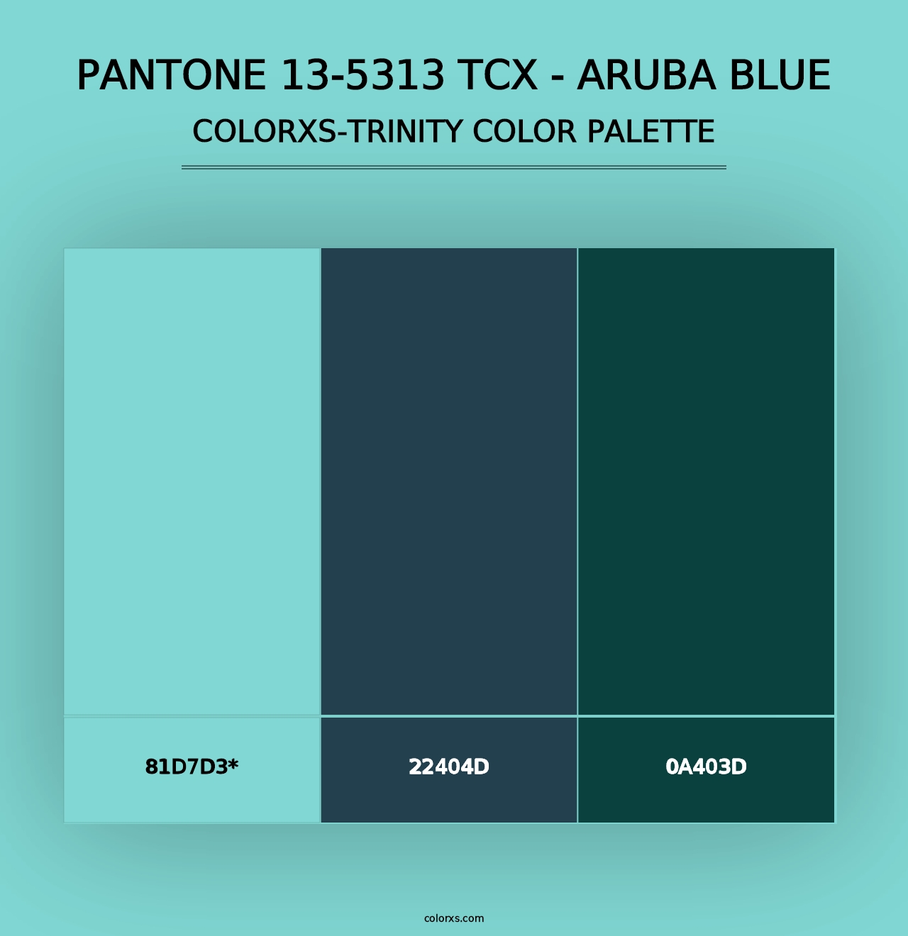 PANTONE 13-5313 TCX - Aruba Blue - Colorxs Trinity Palette