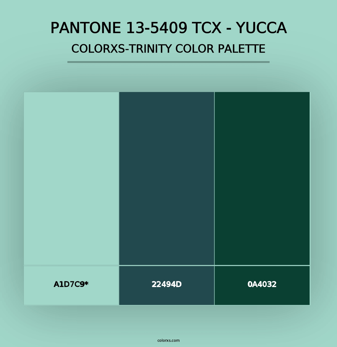 PANTONE 13-5409 TCX - Yucca - Colorxs Trinity Palette