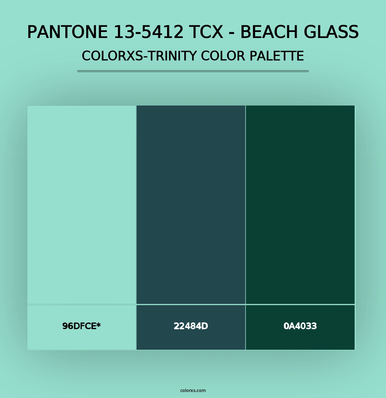 PANTONE 13-5412 TCX - Beach Glass - Colorxs Trinity Palette