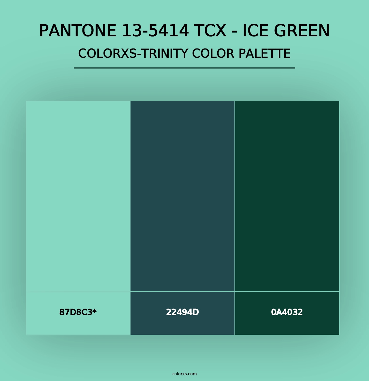 PANTONE 13-5414 TCX - Ice Green - Colorxs Trinity Palette