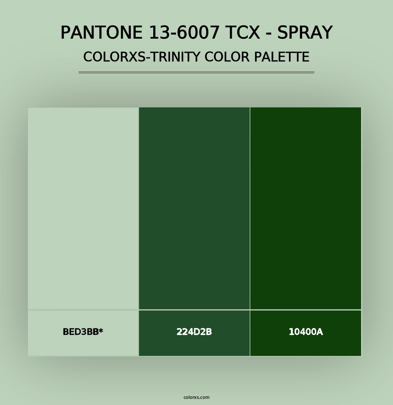 PANTONE 13-6007 TCX - Spray - Colorxs Trinity Palette