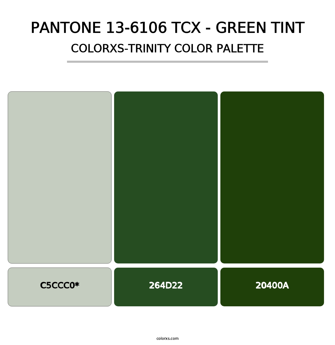 PANTONE 13-6106 TCX - Green Tint - Colorxs Trinity Palette