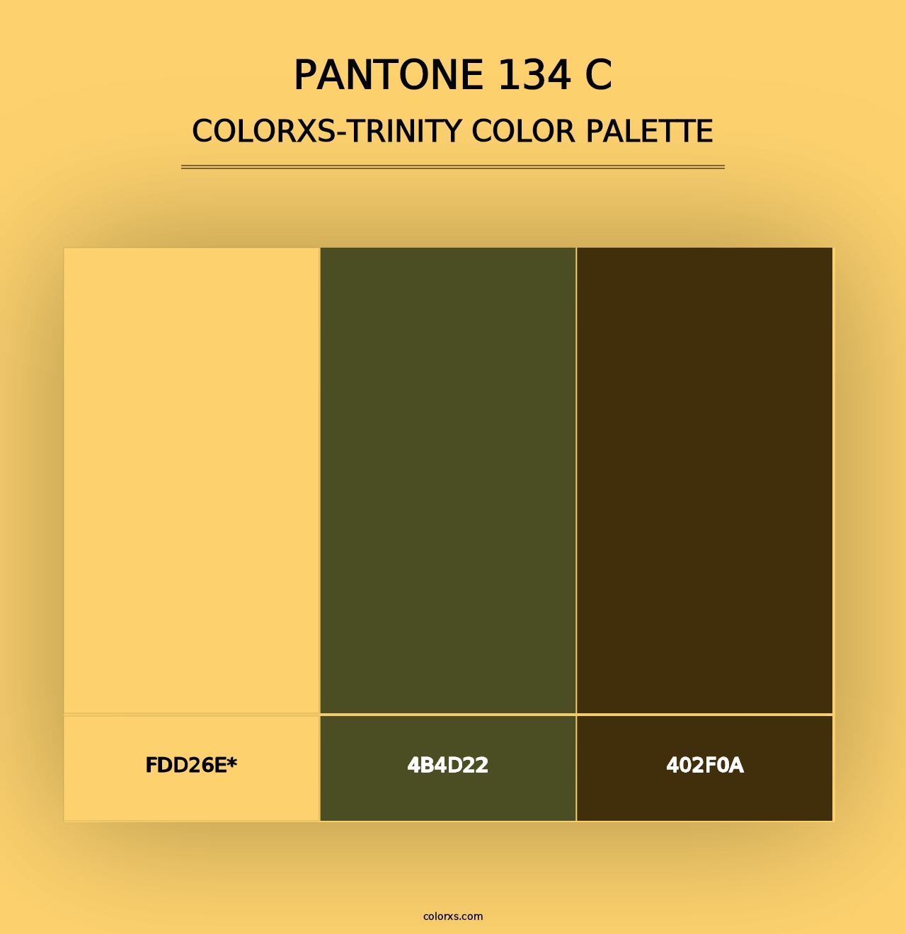 PANTONE 134 C - Colorxs Trinity Palette