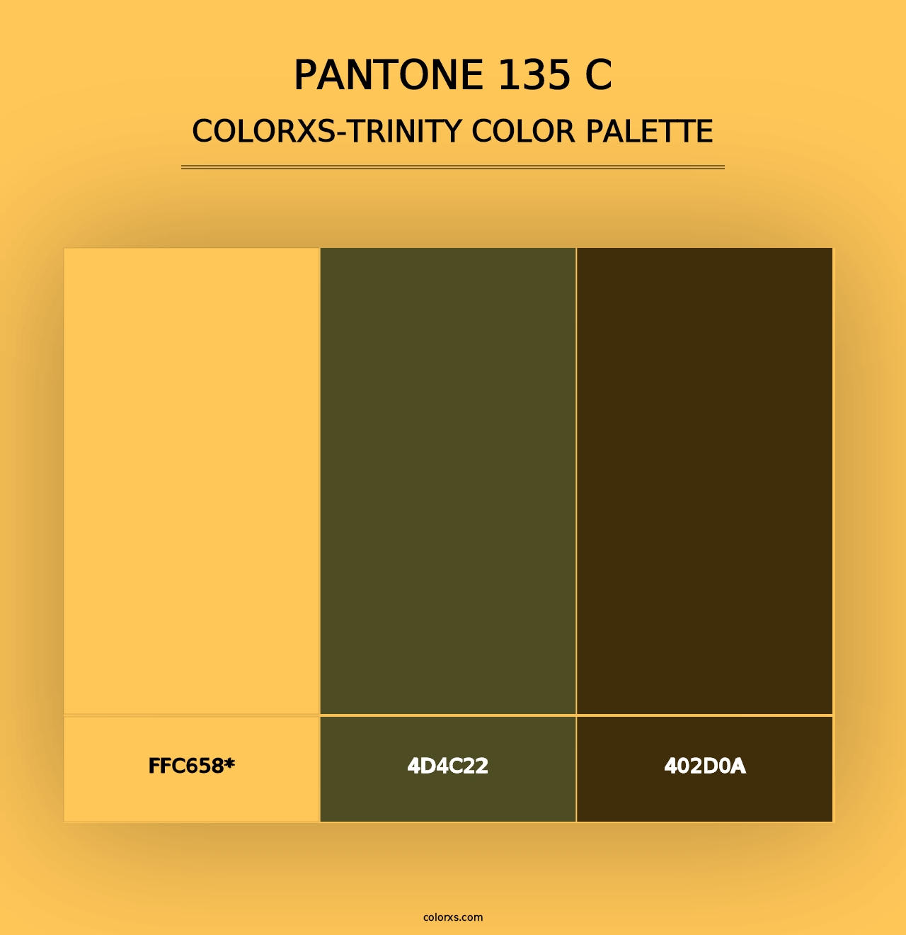 PANTONE 135 C - Colorxs Trinity Palette