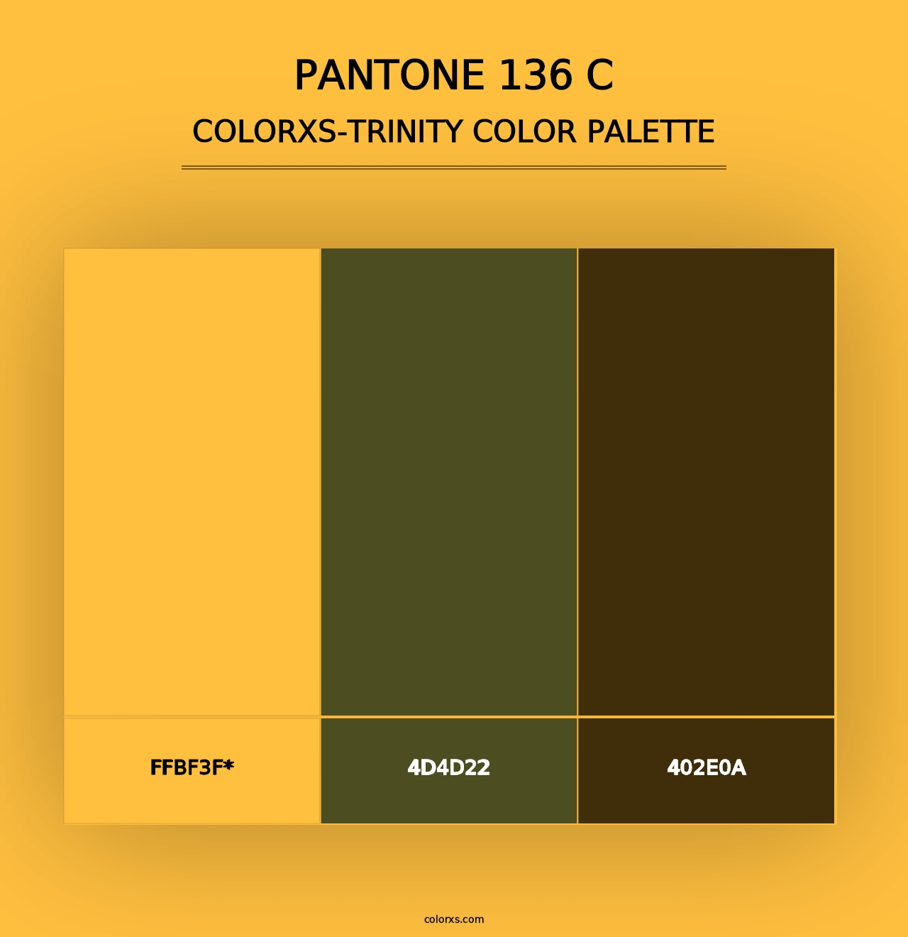 PANTONE 136 C - Colorxs Trinity Palette