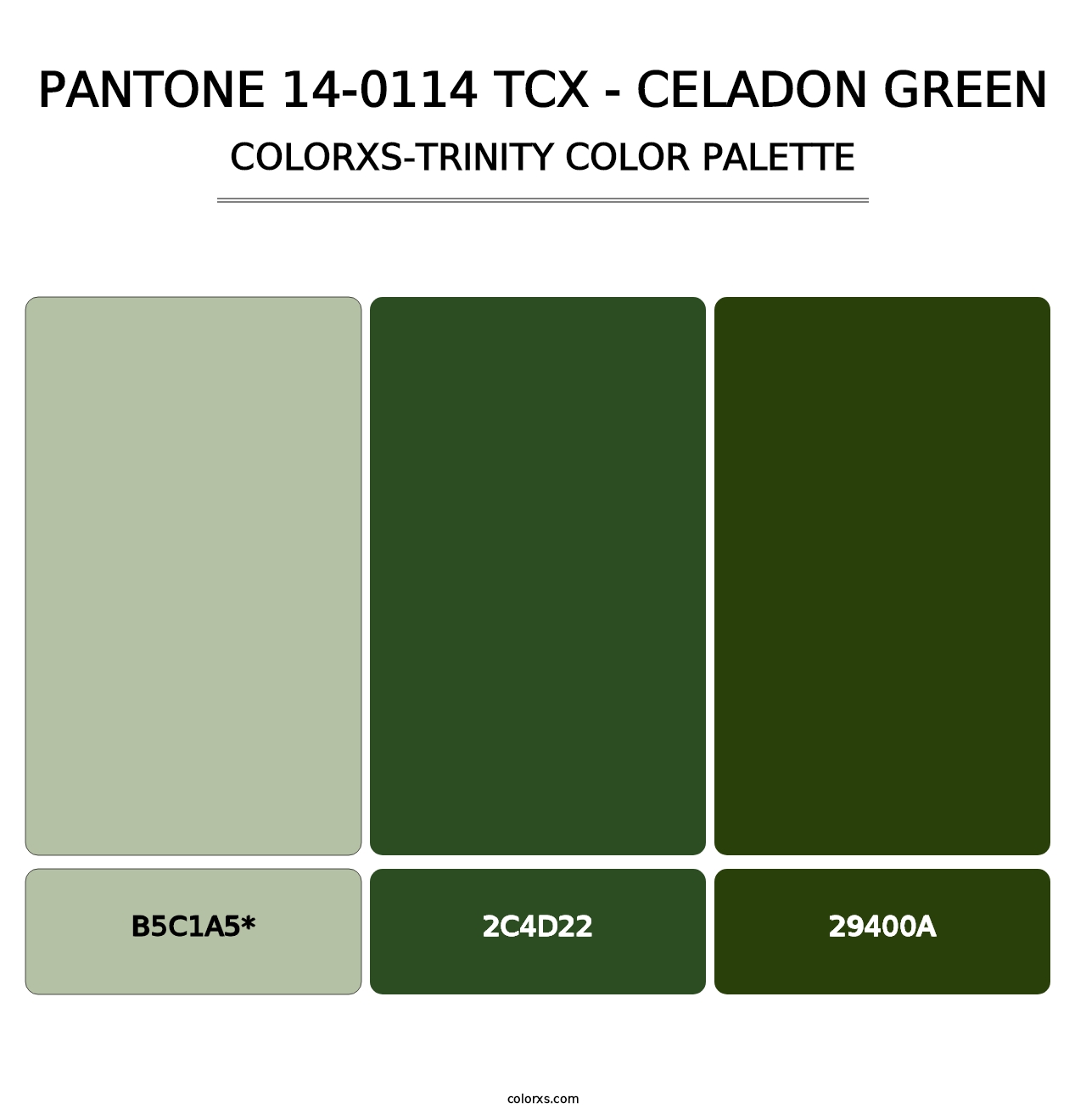 PANTONE 14-0114 TCX - Celadon Green - Colorxs Trinity Palette