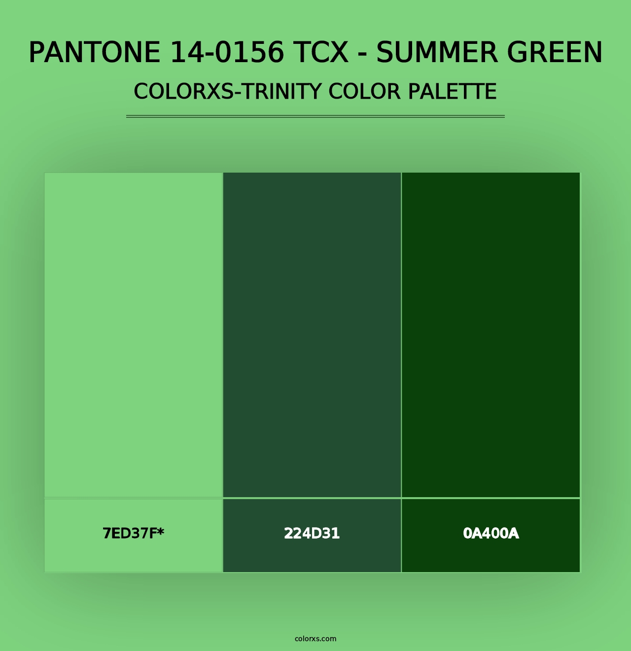 PANTONE 14-0156 TCX - Summer Green - Colorxs Trinity Palette