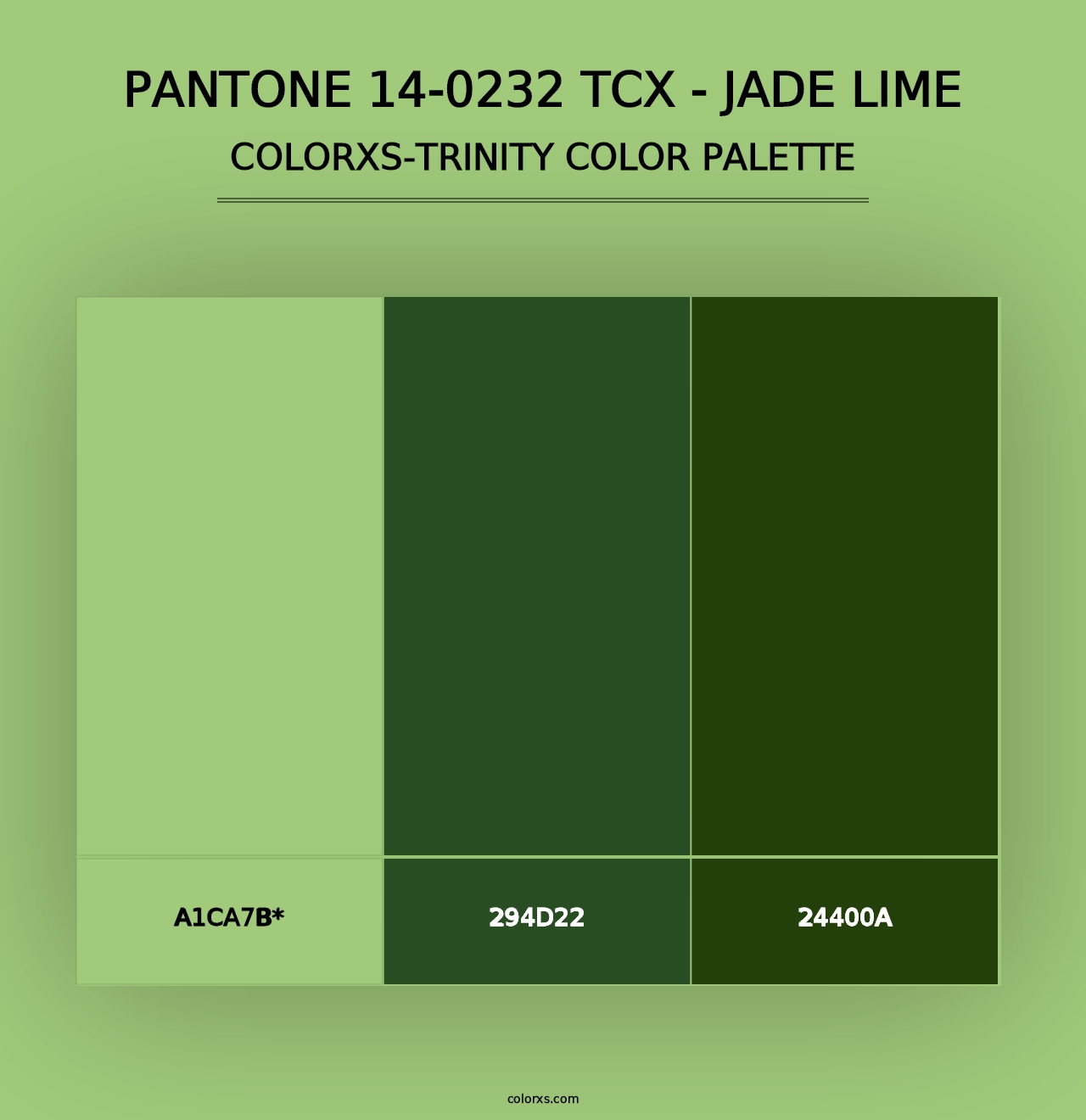 PANTONE 14-0232 TCX - Jade Lime - Colorxs Trinity Palette