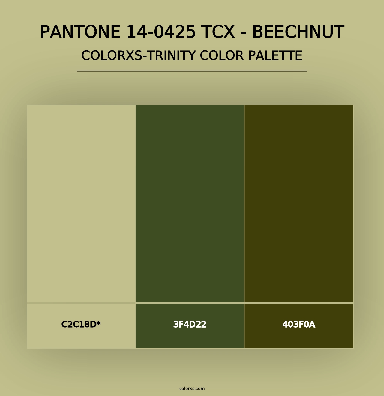 PANTONE 14-0425 TCX - Beechnut - Colorxs Trinity Palette