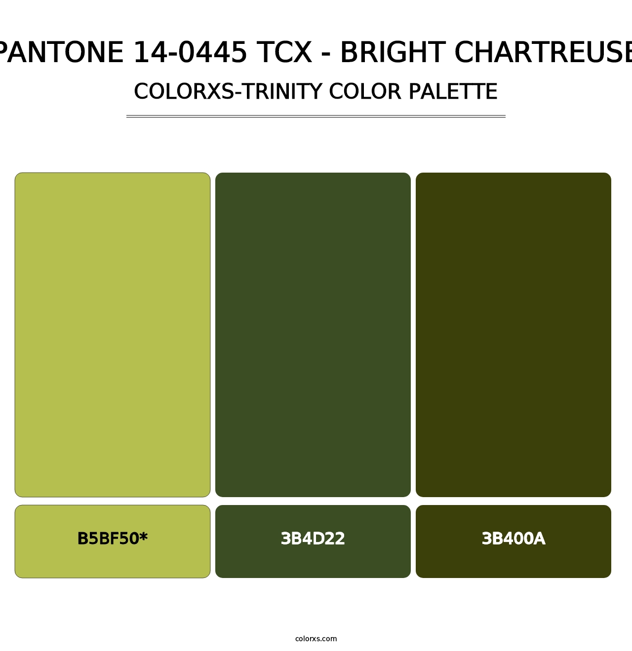 PANTONE 14-0445 TCX - Bright Chartreuse - Colorxs Trinity Palette