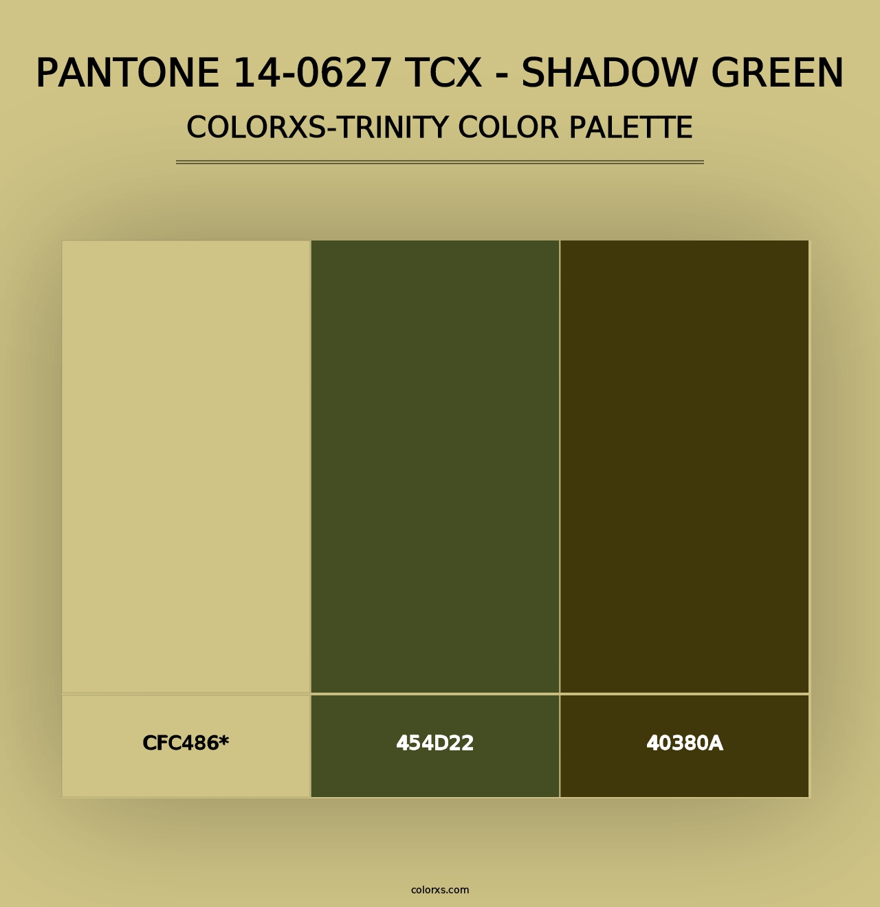 PANTONE 14-0627 TCX - Shadow Green - Colorxs Trinity Palette