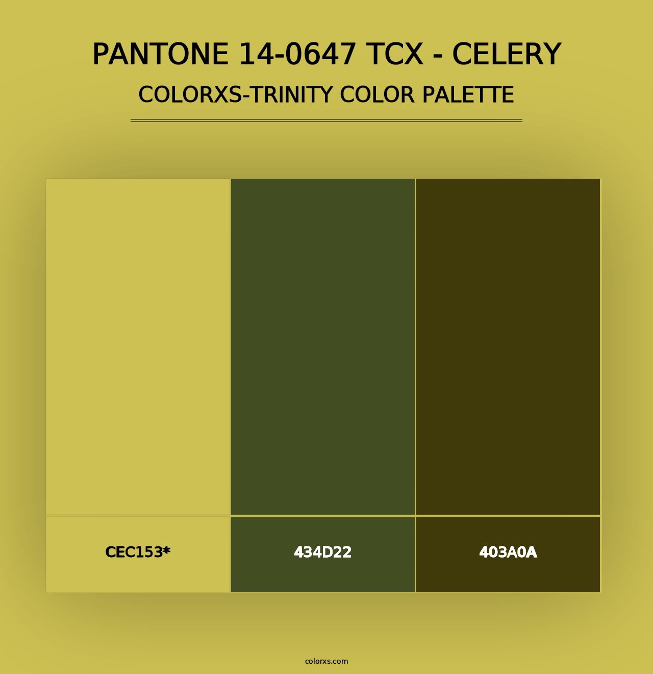 PANTONE 14-0647 TCX - Celery - Colorxs Trinity Palette