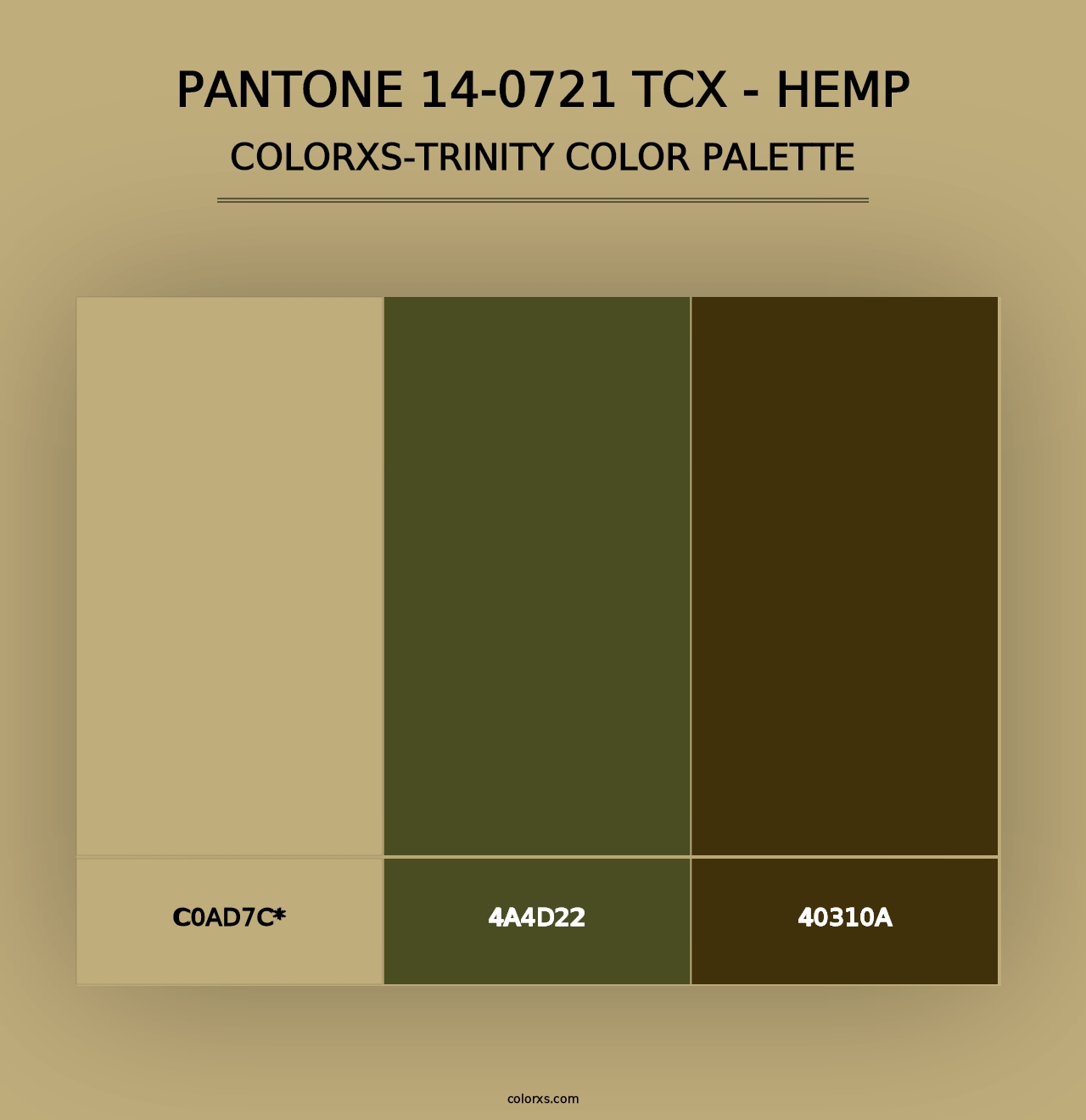 PANTONE 14-0721 TCX - Hemp - Colorxs Trinity Palette