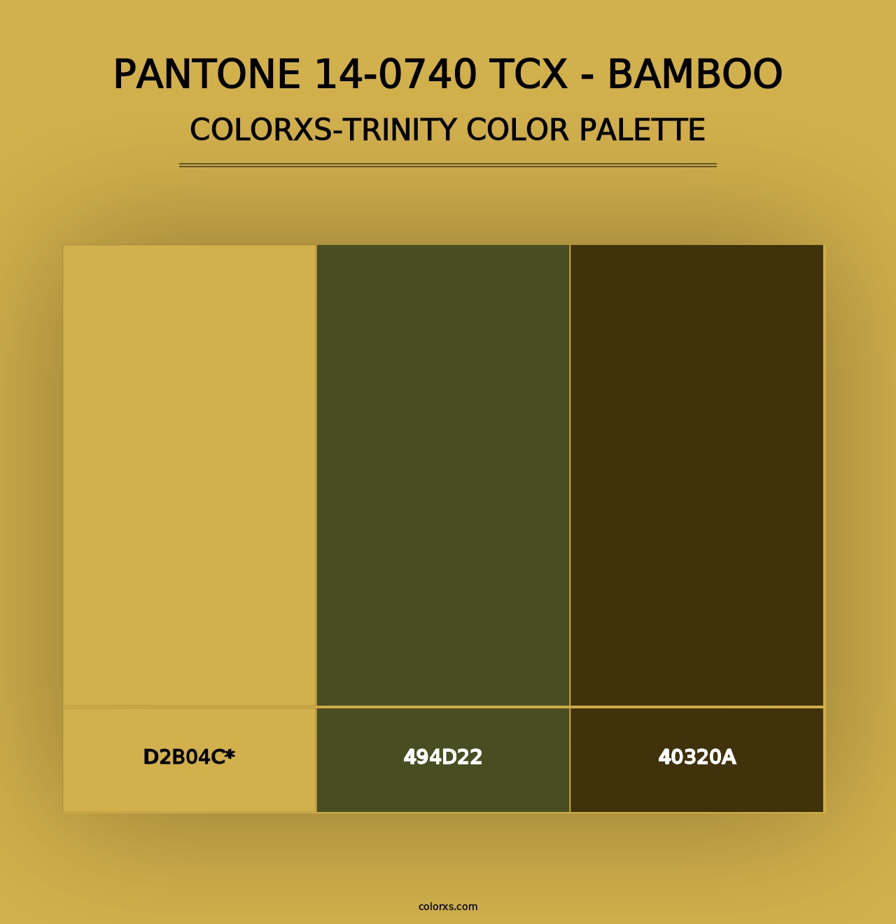 PANTONE 14-0740 TCX - Bamboo - Colorxs Trinity Palette