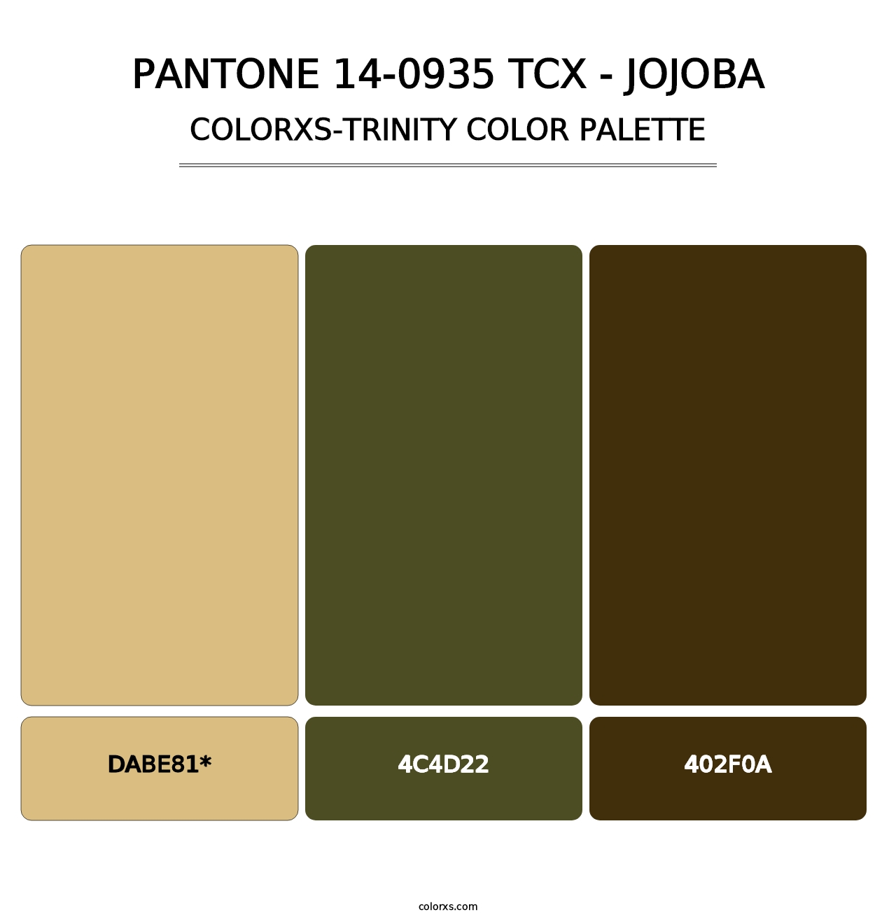 PANTONE 14-0935 TCX - Jojoba - Colorxs Trinity Palette