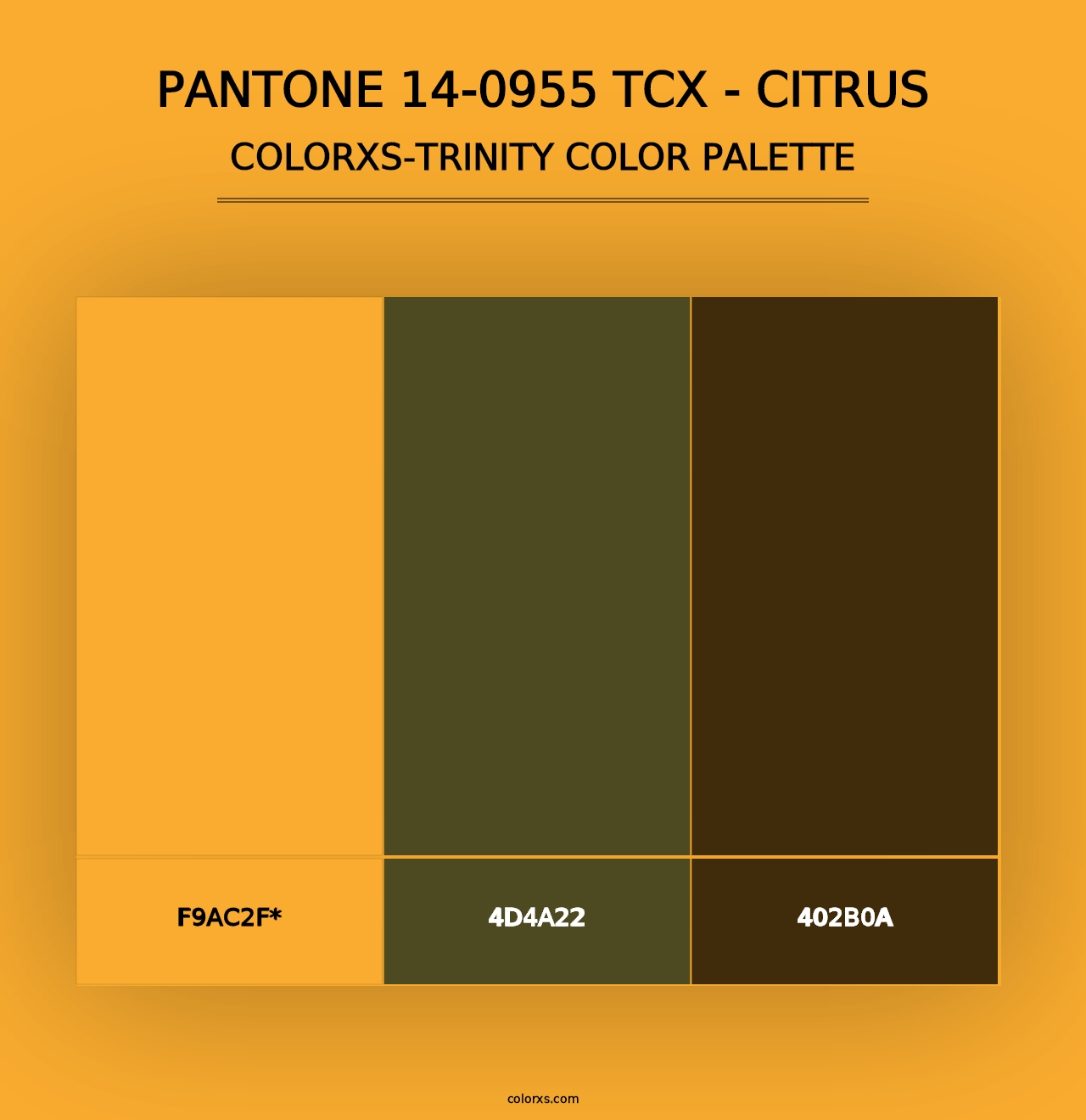 PANTONE 14-0955 TCX - Citrus - Colorxs Trinity Palette