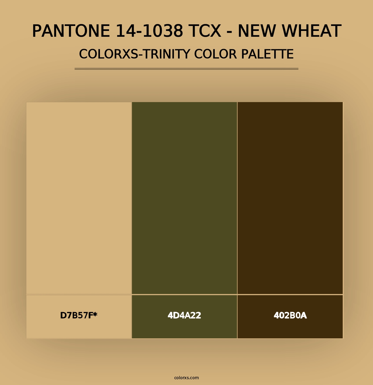 PANTONE 14-1038 TCX - New Wheat - Colorxs Trinity Palette