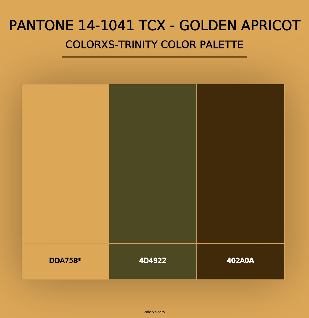 PANTONE 14-1041 TCX - Golden Apricot - Colorxs Trinity Palette