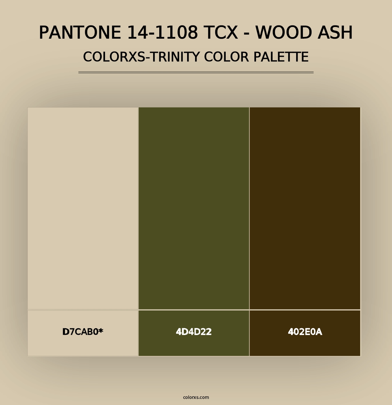 PANTONE 14-1108 TCX - Wood Ash color palettes - colorxs.com