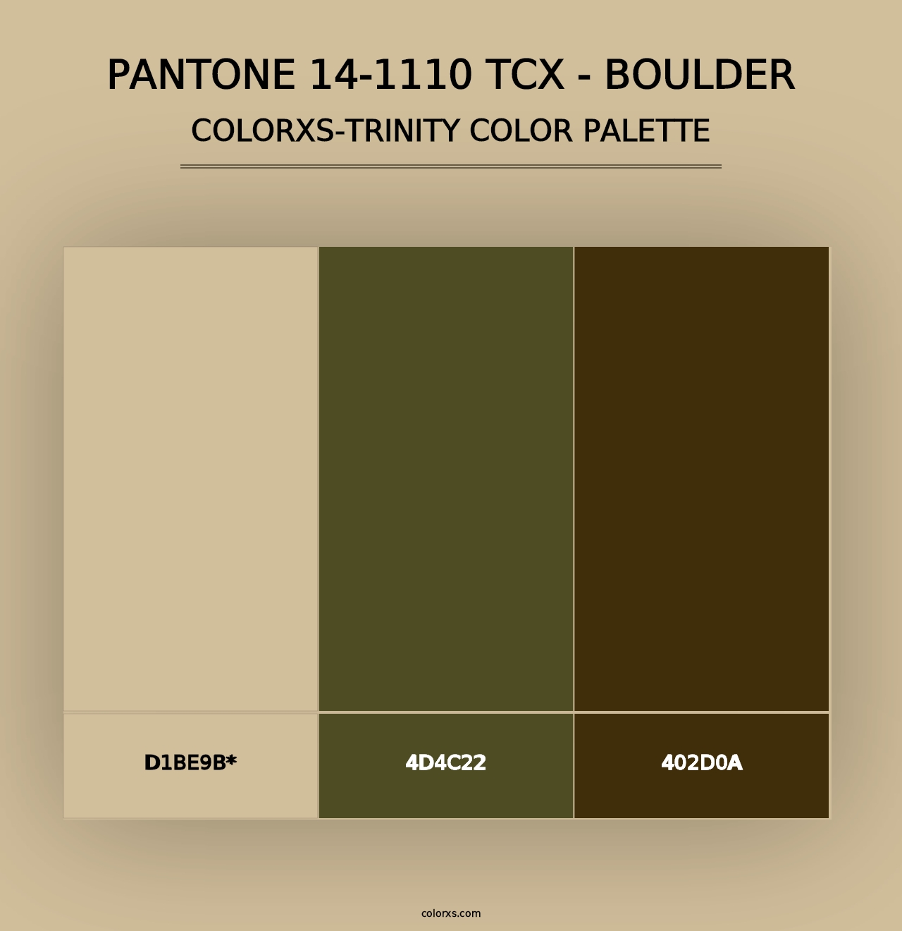 PANTONE 14-1110 TCX - Boulder - Colorxs Trinity Palette