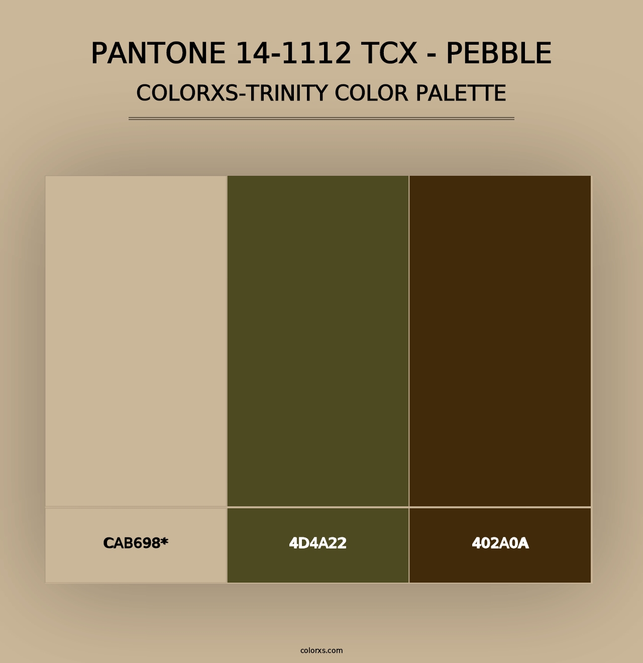 PANTONE 14-1112 TCX - Pebble - Colorxs Trinity Palette