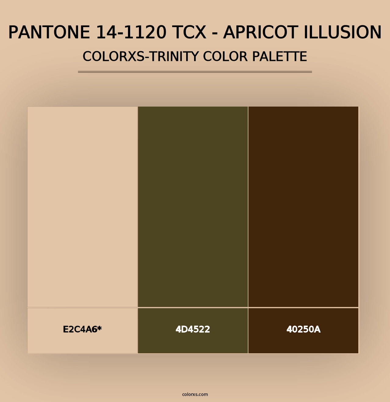 PANTONE 14-1120 TCX - Apricot Illusion - Colorxs Trinity Palette