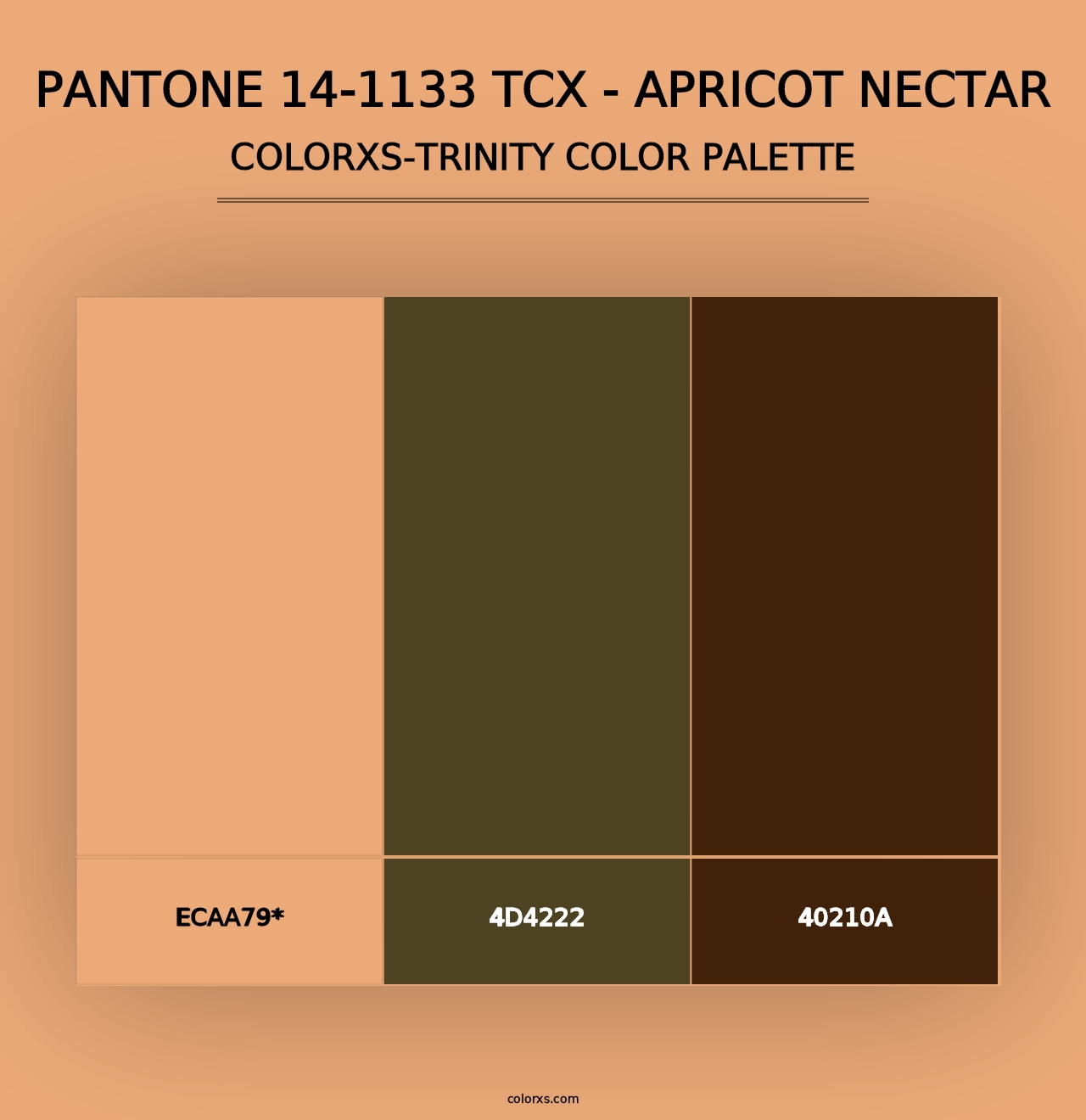 PANTONE 14-1133 TCX - Apricot Nectar - Colorxs Trinity Palette