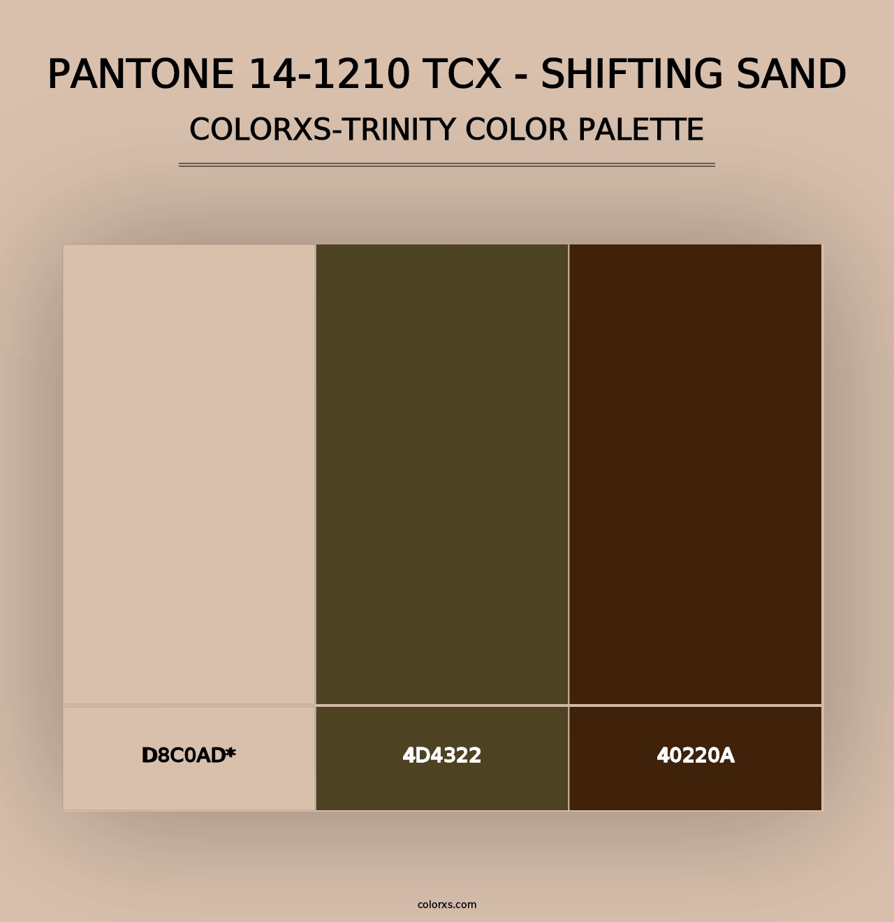 PANTONE 14-1210 TCX - Shifting Sand - Colorxs Trinity Palette