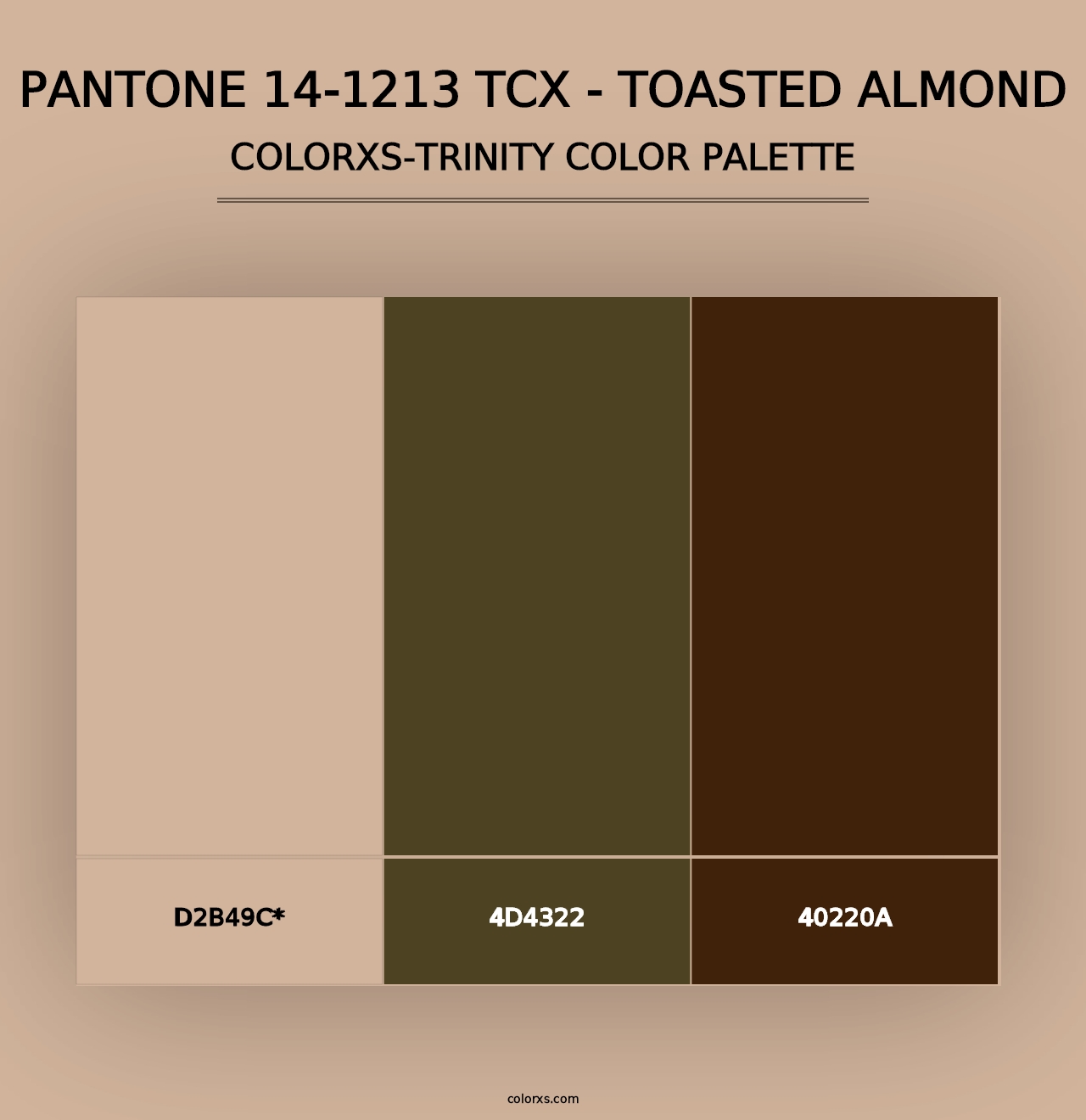 PANTONE 14-1213 TCX - Toasted Almond - Colorxs Trinity Palette