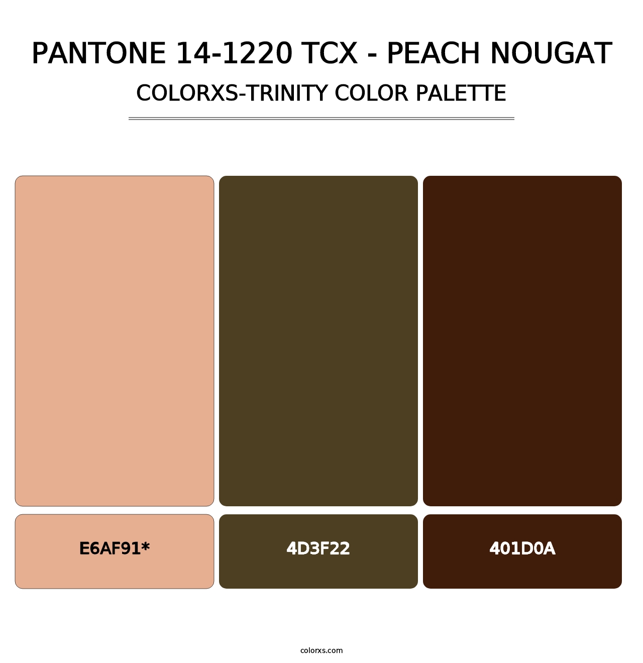 PANTONE 14-1220 TCX - Peach Nougat - Colorxs Trinity Palette