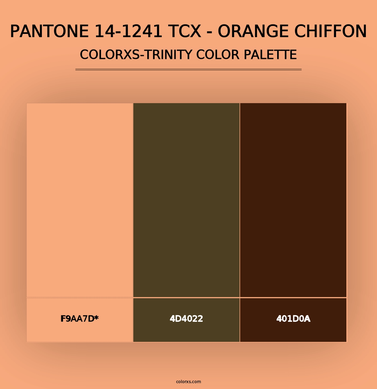 PANTONE 14-1241 TCX - Orange Chiffon - Colorxs Trinity Palette