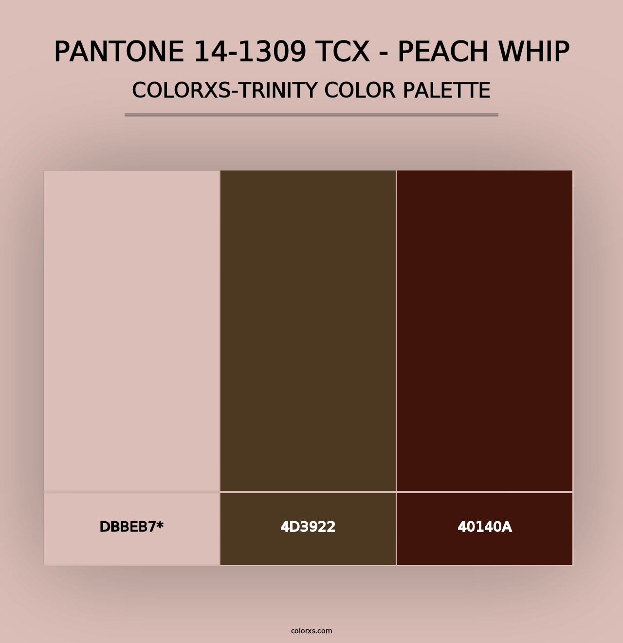 PANTONE 14-1309 TCX - Peach Whip - Colorxs Trinity Palette