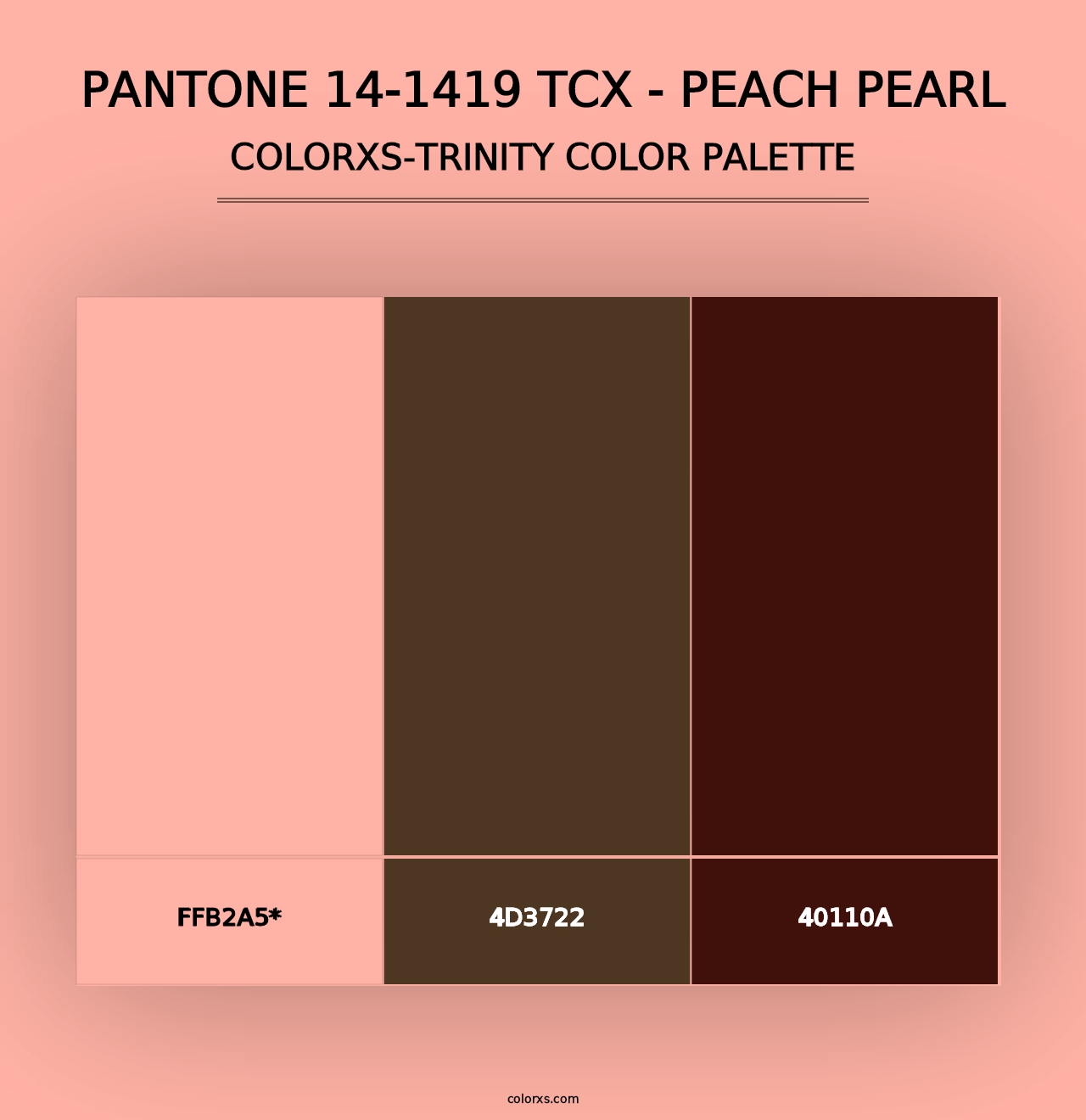 PANTONE 14-1419 TCX - Peach Pearl - Colorxs Trinity Palette