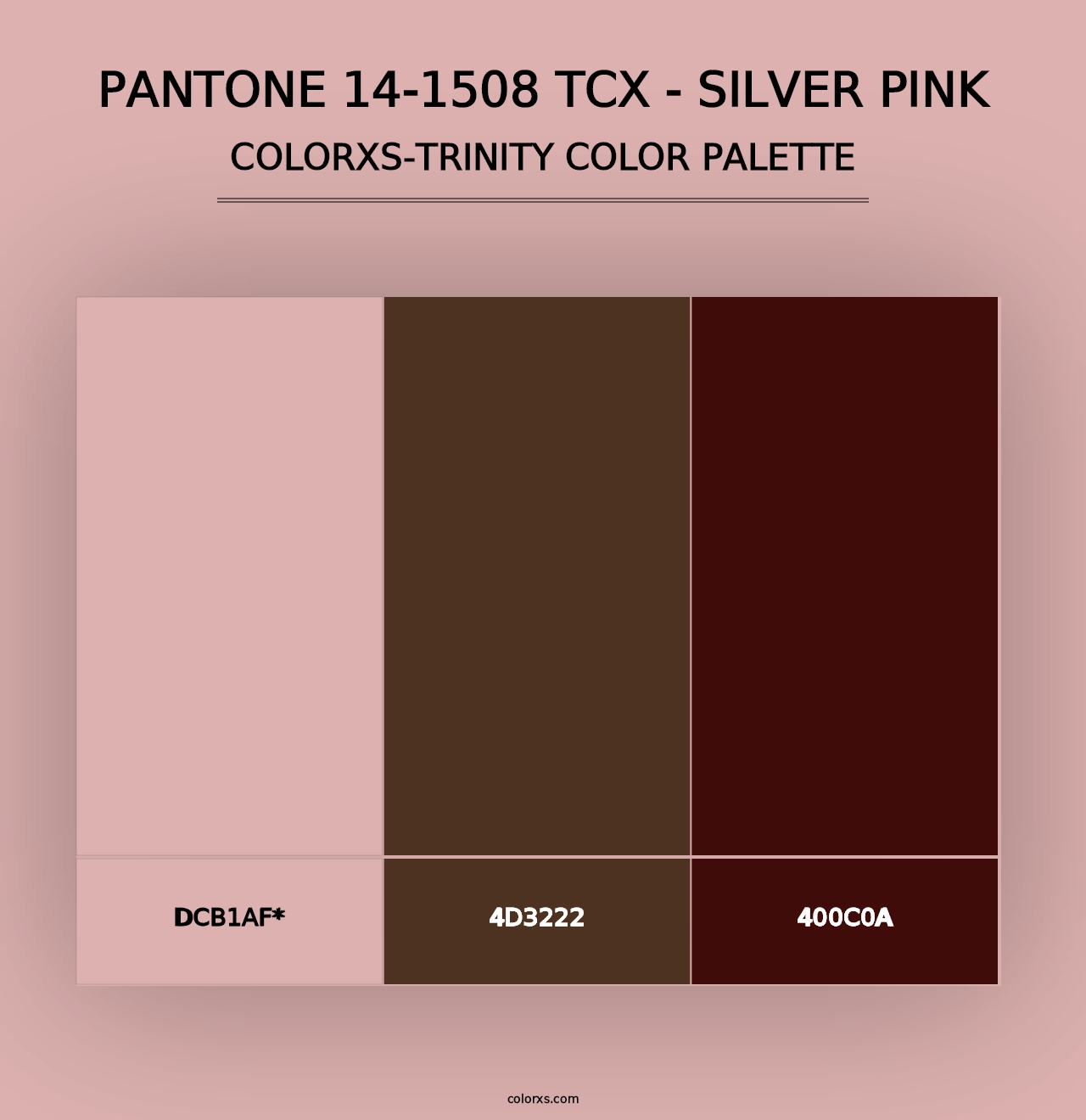 PANTONE 14-1508 TCX - Silver Pink - Colorxs Trinity Palette