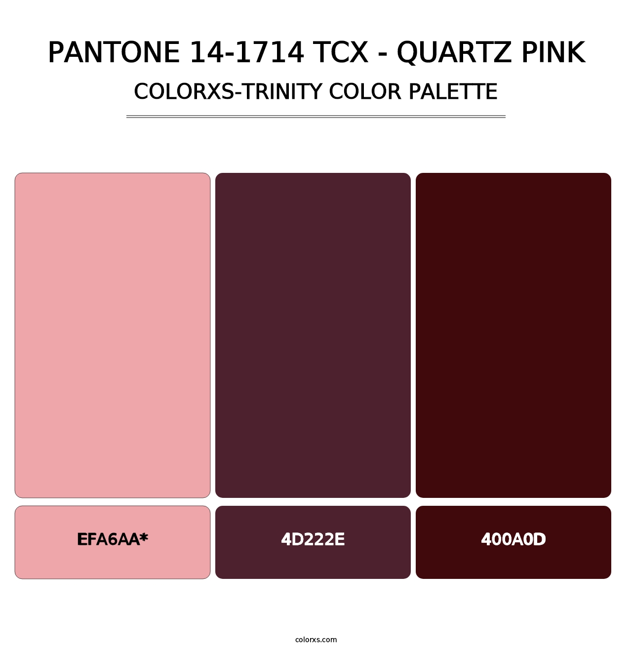 PANTONE 14-1714 TCX - Quartz Pink - Colorxs Trinity Palette