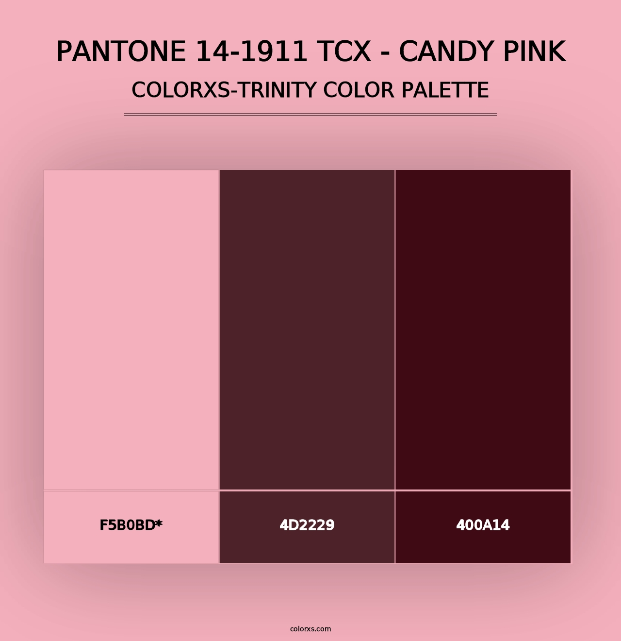 PANTONE 14-1911 TCX - Candy Pink - Colorxs Trinity Palette