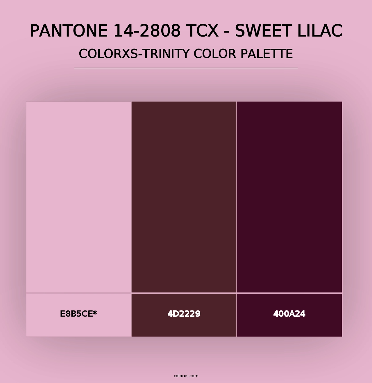 PANTONE 14-2808 TCX - Sweet Lilac - Colorxs Trinity Palette