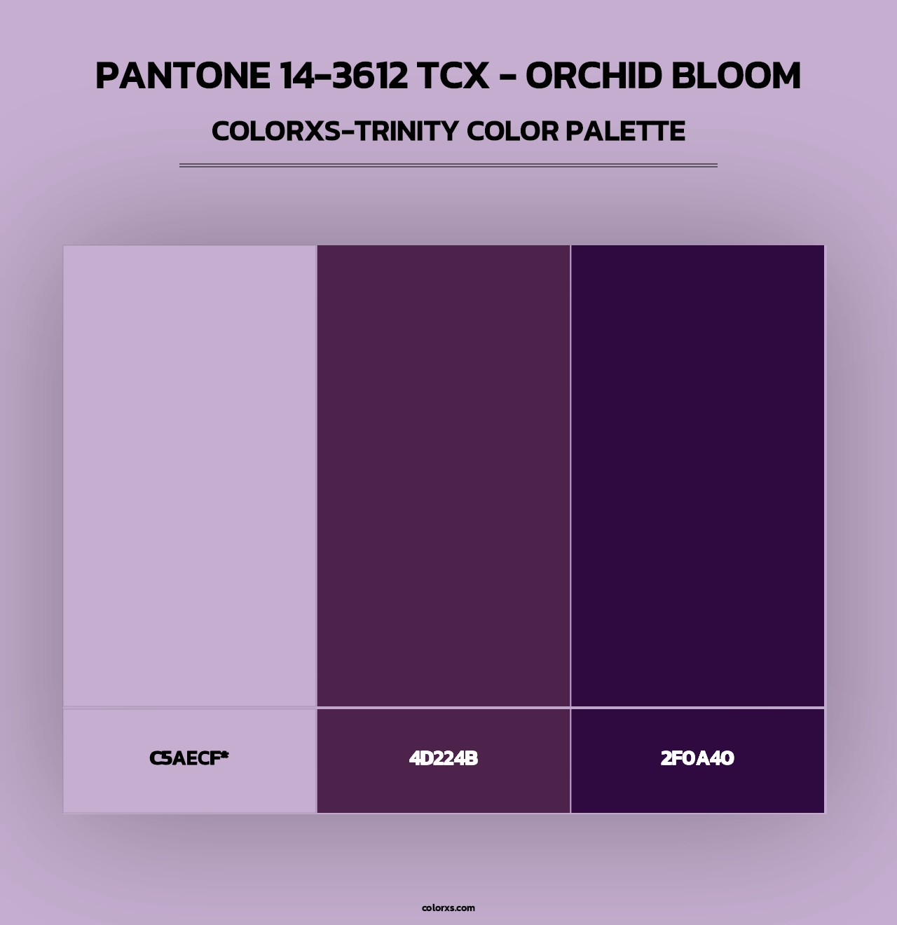 PANTONE 14-3612 TCX - Orchid Bloom - Colorxs Trinity Palette